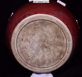 旧藏老瓷器明永乐祭红釉出戟盖罐 尺寸31x37厘米