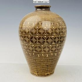 古董古玩老瓷器收藏 宋代西夏瓷梅瓶18*27.5CM