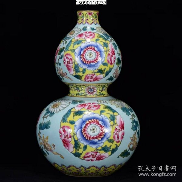 清乾隆年粉彩花卉纹葫芦31*20m