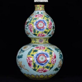 清乾隆年粉彩花卉纹葫芦31*20m