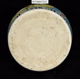 古董古玩瓷器收藏 明宣德掐丝珐琅彩花鸟纹景泰蓝罐32*33CM