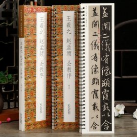 学海轩共2本王羲之赵孟頫圣教序近距离临摹字卡原色原帖简体旁注王羲之赵体行书字卡毛笔书法字帖成人学生临摹范本