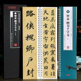 共2本智永楷书千字文临读对照版名家碑帖近距离临摹卡米字格附角注放大原帖简体旁注智永楷书毛笔书法字帖字卡入门临摹范本