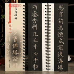 学海轩颜真卿多宝塔碑彩色放大本碑帖习字卡原色原帖繁体旁注颜体楷书字卡毛笔书法字帖成人学生临摹范本上海辞书出版社