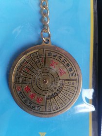【怀旧类】钥匙链 河南博物院 金属牌；带有年月 阴阳历 圆形；纪念品牌。