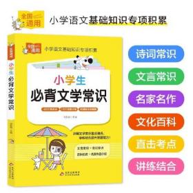 小学生必背文学常识积累大全语文基础知识大全中国文学常识提升小学文学常识诗词文言文必背古诗文人教版一二三四五六年级通用