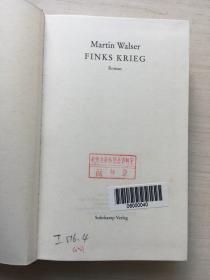 Martin Walser Finks Krieg（精装）【馆藏书 见描述】