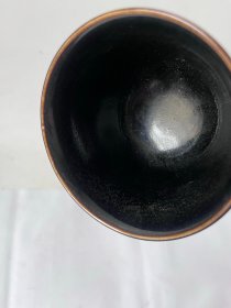 黑定高足杯 口径9cm1 高度9cm