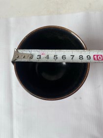黑定高足杯 口径9cm1 高度9cm