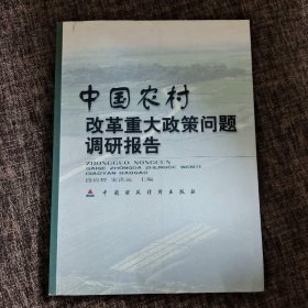 中国农村改革重大政策问题调研报告