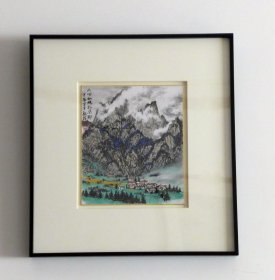 魏莉甲辰初秋扎朵那青綠山水小品之二