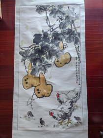 广东顺德书画家麦晓冬国画，68cm*136cm