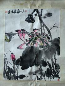 中国美术家协会会员，中国现代国画研究院副院长徐鸣远国画，35cm*45cm