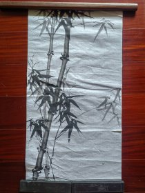 无款国画《竹图》，68cm*37cm