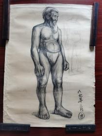 80年代易立款老人体，84cm*64cm