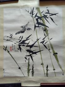 陈天佑国画《平安图》，49cm*58cm