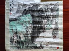 广州画院国画研究室主任，专业画家区晖国画，67cm*67cm