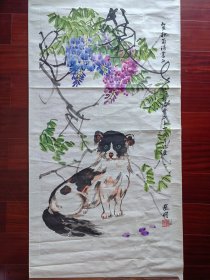 佚名国画，105cm*54cm