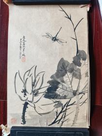 民国佚名小画6张（非宣纸），33cm*20cm