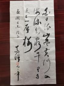 中国书法家协会员，广东著名诗人马皓书法，100cm*50cm