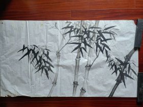 无款国画《竹图》，97cm*54cm