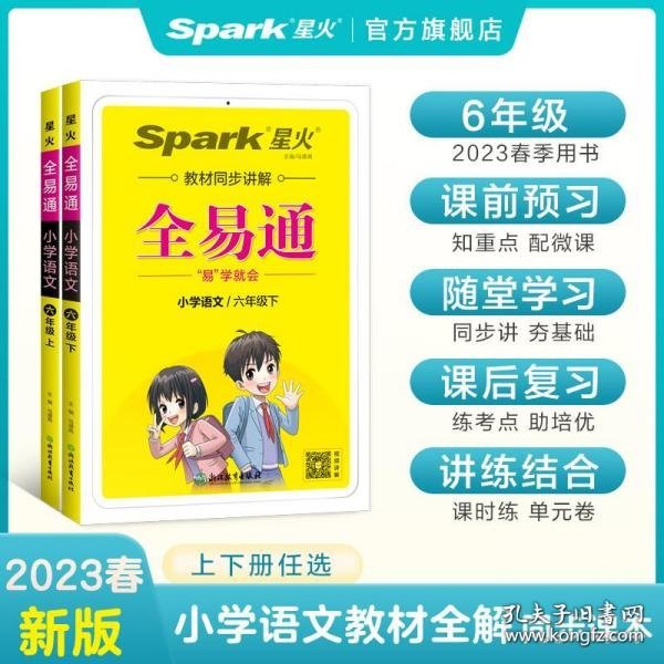 全易通2023春季小学6六年级语文下册（部编人教版）教材同步解读小学课本练习册课堂训练讲解资料书教材全解全析