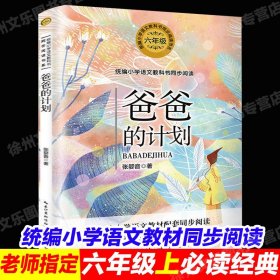 正版全新【六年级上同步】爸爸的计划 桥谈歌著统编版配套同步阅读大语文教材绘本图画书小学生六年级必读课外书人教版上阅读畅销儿童文学故事