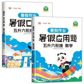 五年级暑假作业数学暑假衔接五升六口算题应用题天天练习册人教部编版套装共2册