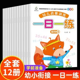 正版全新【全套12册】幼小衔接教材一日一练 幼小衔接教材全套一日一练幼儿启蒙早教书幼升小数学思维训练每日一练幼儿园大班学前班练习册数学拼音识字专项综合加法练习题