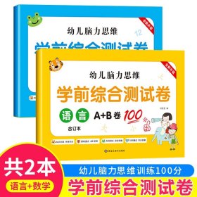 【语言+数学】学前综合测试卷（全2册） 幼小衔接综合测试卷拼音数学语言口算题卡加法练习题每日一练幼儿园小中班大班教材幼升小衔接练习学前班幼儿脑力思维训练