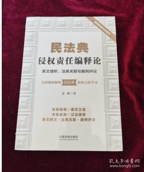 民法典侵权责任编释论：条文缕析、法条关联与案例评议