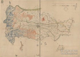 【提供资料信息服务】1902年安阳县全境舆图 老地图60X80厘米 防水涂层宣纸高清彩喷拓本碑贴书画手卷长卷装饰画真迹复制