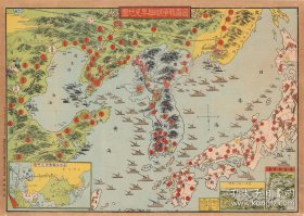 【提供资料信息服务】1904年日露战争明细早见地图 日人盗绘老地图60X85厘米 防水涂层宣纸高清彩喷拓本碑贴书画手卷长卷装饰画真迹复制