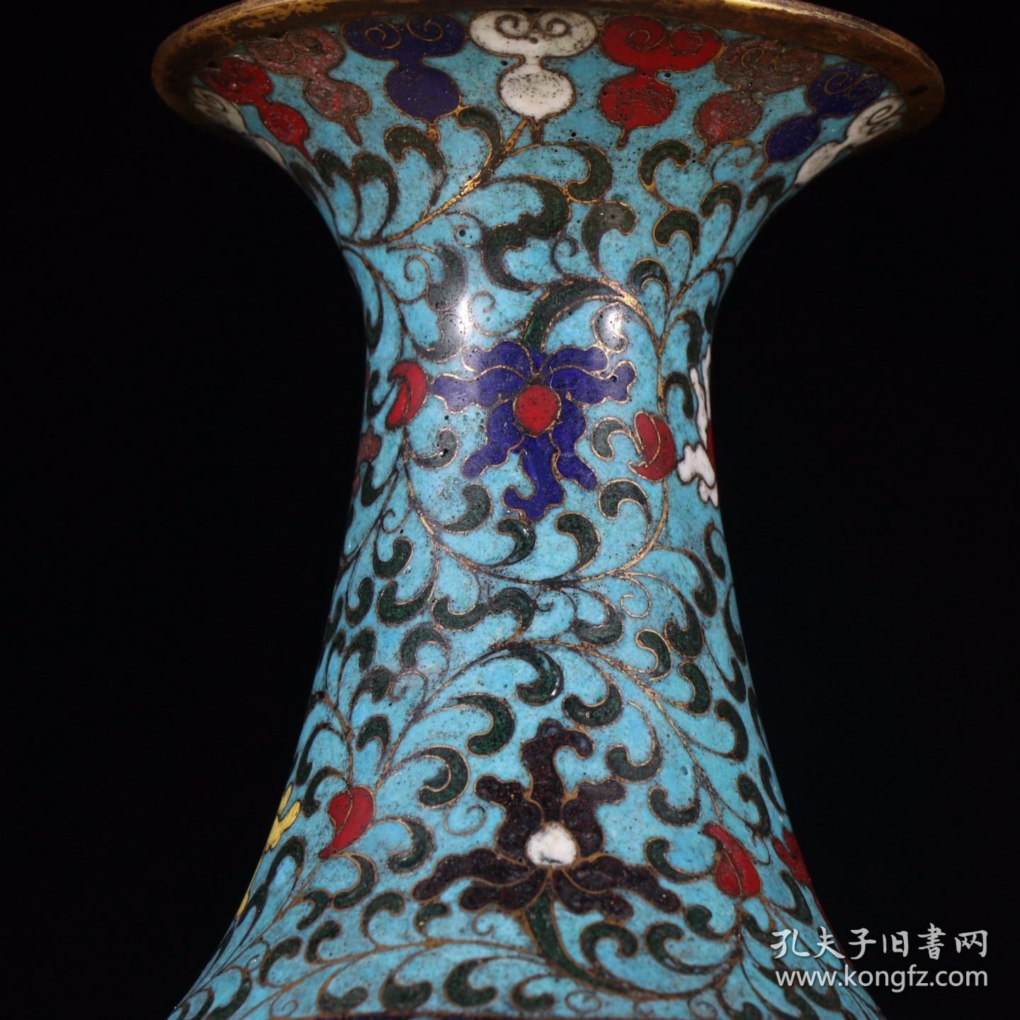 明代 铜胎掐丝景泰蓝玉壶春瓶