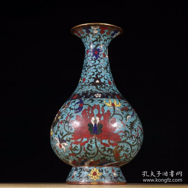 明代 铜胎掐丝景泰蓝玉壶春瓶