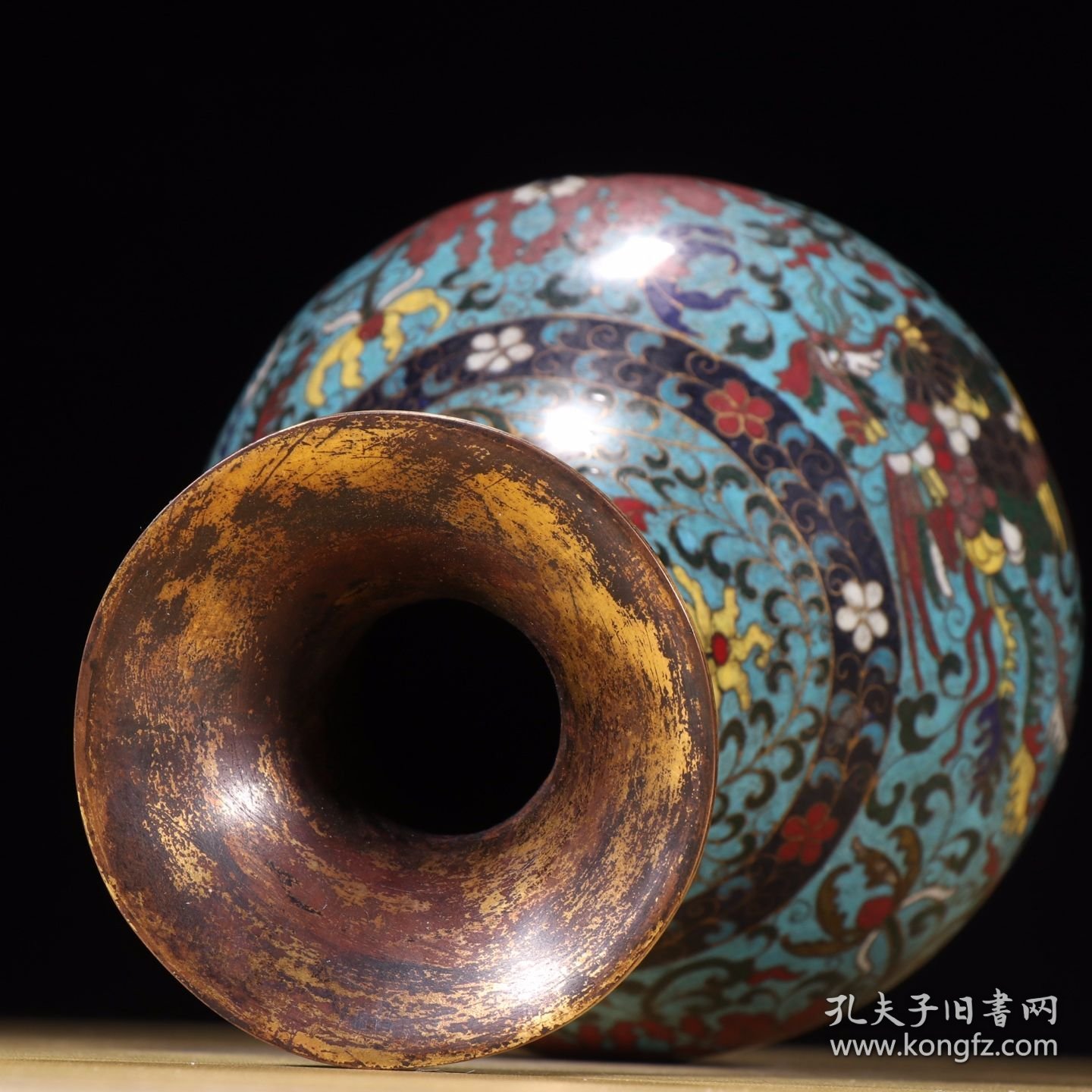 明代 铜胎掐丝景泰蓝玉壶春瓶