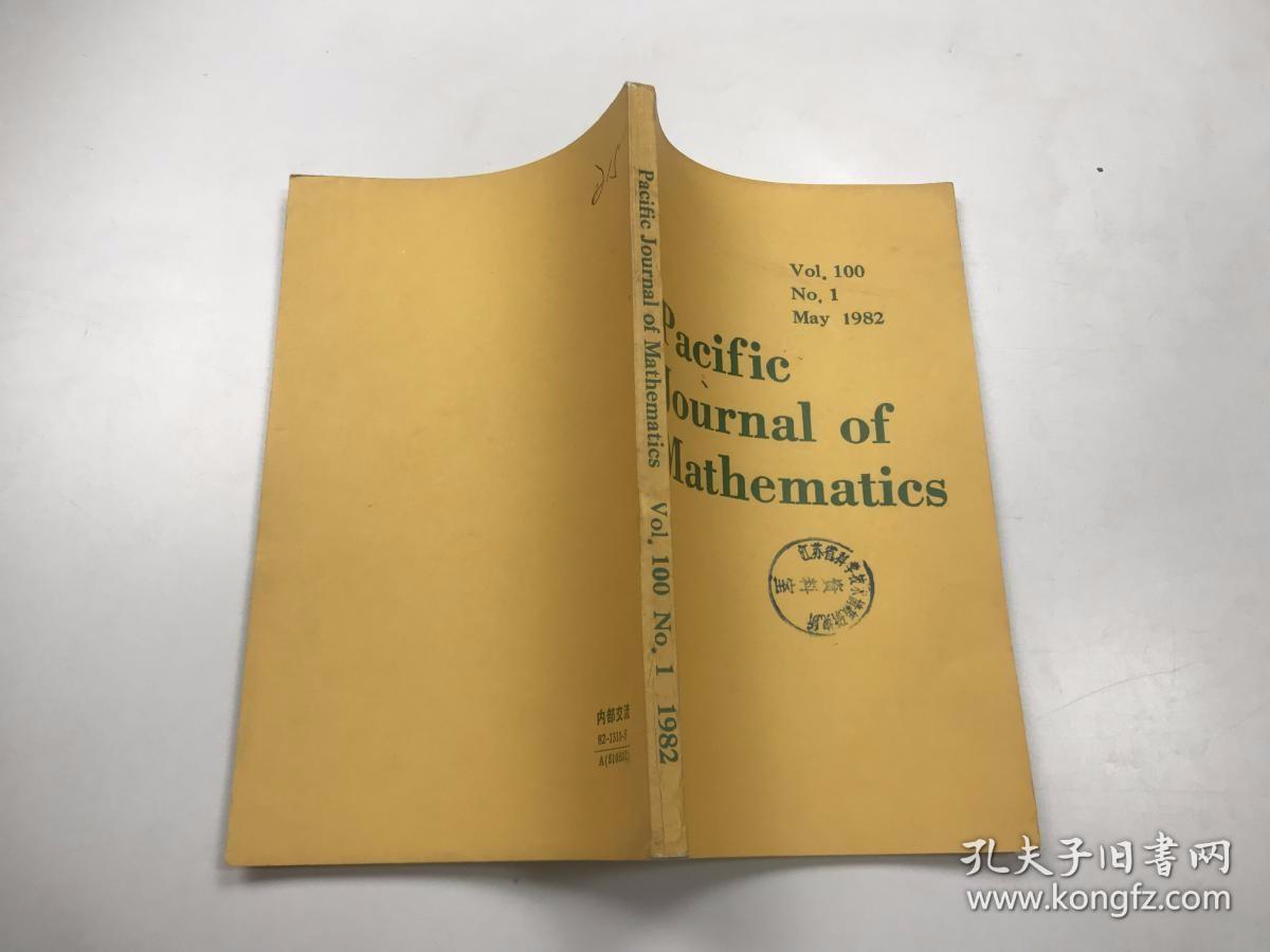 Pacific Journal of Mathematics 1982 vol.100 No.1