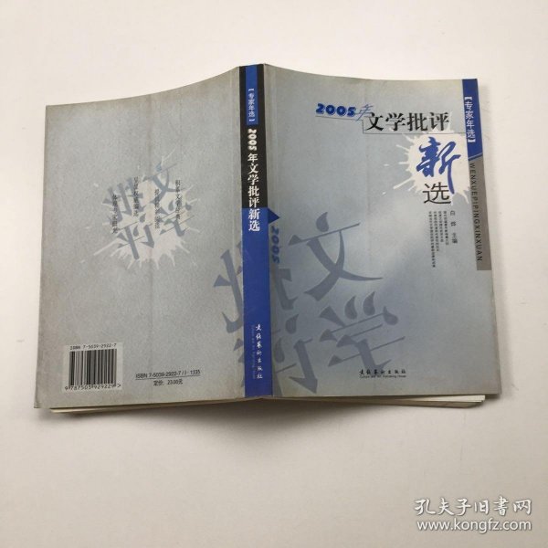 2005年文学批评新选：专家年选..