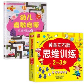 正版全新【全2】2-3岁左右脑思维训练+数学逻辑思维训练 4 左右脑思维训练2-3-4-5-6岁 幼儿全脑开发大脑智力开发专注力训练数学逻辑提升幼儿园小班中班大班益智