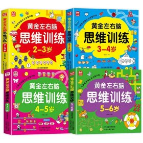 正版全新【全4】左右脑思维训练2-6岁 4 左右脑思维训练2-3-4-5-6岁 幼儿全脑开发大脑智力开发专注力训练数学逻辑提升幼儿园小班中班大班益智