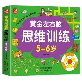 正版全新【加厚升级版】左右脑思维训练5-6岁 4 左右脑思维训练2-3-4-5-6岁 幼儿全脑开发大脑智力开发专注力训练数学逻辑提升幼儿园小班中班大班益智