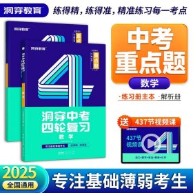 正版全新巨微教育 2025洞穿中考四轮复习 数学全2册（重点题+解析册）/数学 2025新版巨微中考数学四轮复习中考重点题全国版初三总复习资料初中数学全程通用五三中考模拟语文知识点全解
