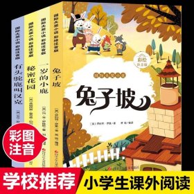 正版书籍全套4册国际大奖小说彩绘注音版 兔子坡+秘密花园+一岁的小鹿+有头驼鹿叫汉克适合一二三年级小学生