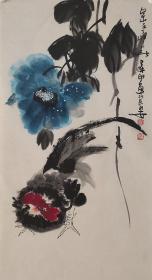 西安美协画家刘保申，纯手绘作品，尺寸 44*88，作品保真，装饰收藏佳品