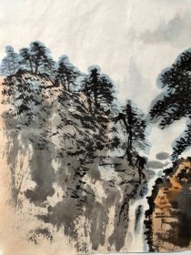 关东画派创始人，辽宁著名画家孙恩同，纯手绘山水画作，尺寸64*68，作品保真，装饰收藏佳品