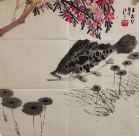 著名国画家王板哉。号语讷，又号半呆、半憨。纯手绘花鸟作品，尺寸50*50，作品保真，不真包退