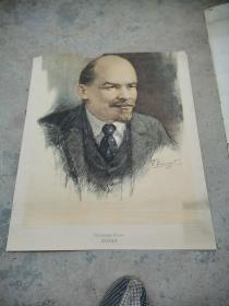 1949年  苏联油画  宣传画.  列宁像