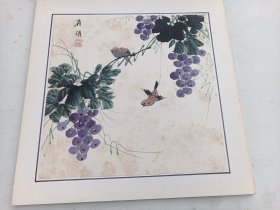 水墨画  雀 花卉