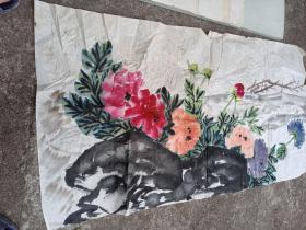 约八十年代  无款   花卉画