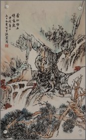 洪震，字百里，生于徽州岩寺（山水画）